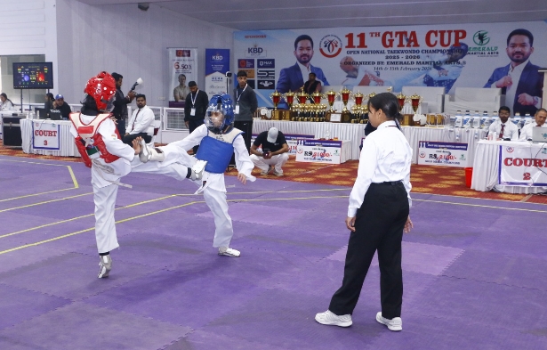 एमराल्ड मार्शल आर्ट्स एकेडमी द्वारा दो दिवसीय 11वां जीटीए कप ताइक्वांडो चैम्पियनशिप आयोजित