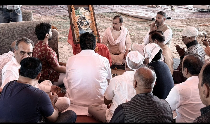 श्री पुंडरिक गोस्वामी की श्रीमद्भागवत कथा से पहले भूमि पूजन संपन्न